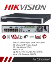 Hikvision DS-7616NI-K2/16P 16CH 8MP NVR NVR CCTV Recorder with 16 POE Ports